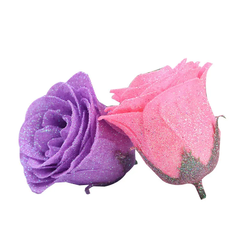 30 Glitzer-Rosen Mit Stielen – Künstliche Rosen, 30,5 Cm Hoch, Für Deko & Arrangements (Champagner)