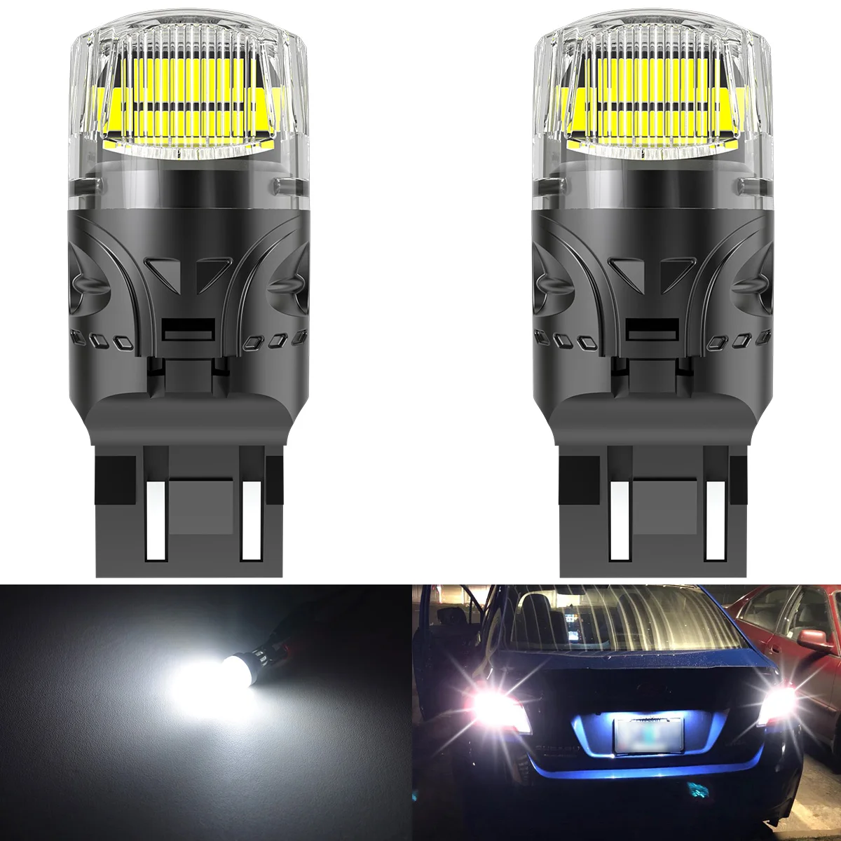 2 Stücke T20 7443 LED Canbus Lampen 7440 W21W WY21W Led-lampe Für Toyota Corolla Camry BMW Auto Position Rückfahrlicht DRL