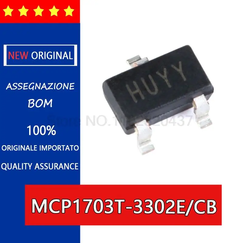 10 Pz Originale Mcp1703T-3302E/Cb Sot23 Regolatore Lineare A Bassa Caduta Ldo Patch Regolate, Chip Ic Integrato, Tensione R