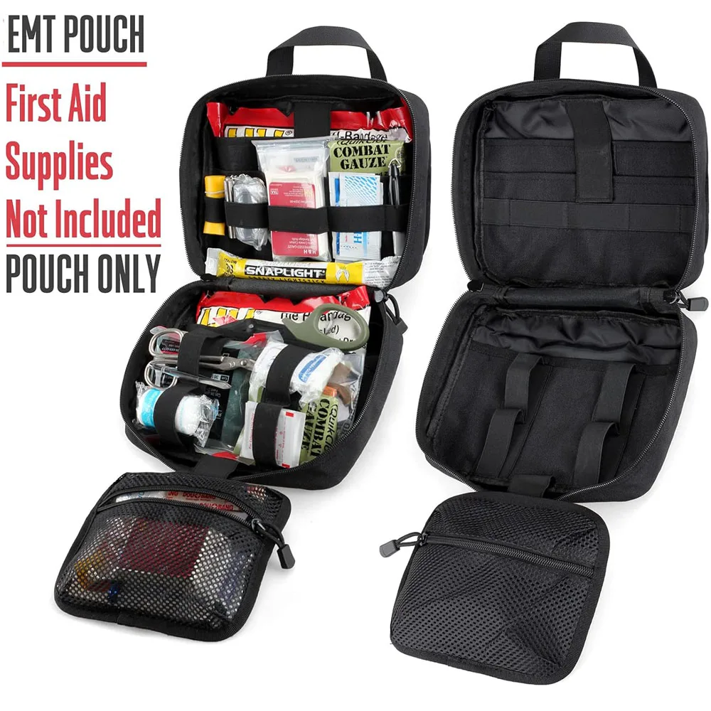Outdoor Molle Medical Bag EDC Pouch Organizer First Aid Kit Large Capacity IFAK EMT Waist Pack for Hunting Camping Travel 4