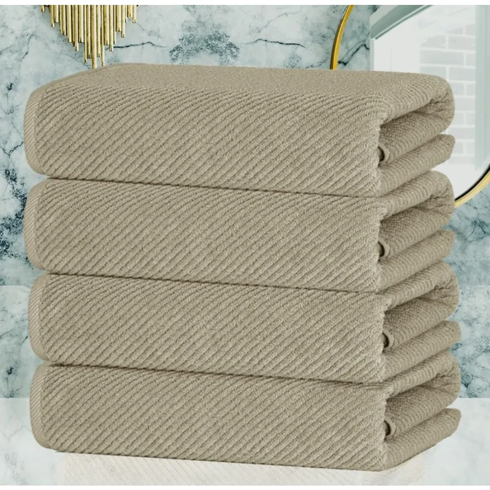 

Luxury 4PC Gift Set Big Towels for Bath With Gift Box Packaging - 100% Cotton | Thick | Soft | Quick Dry Adult Bath Towel Large