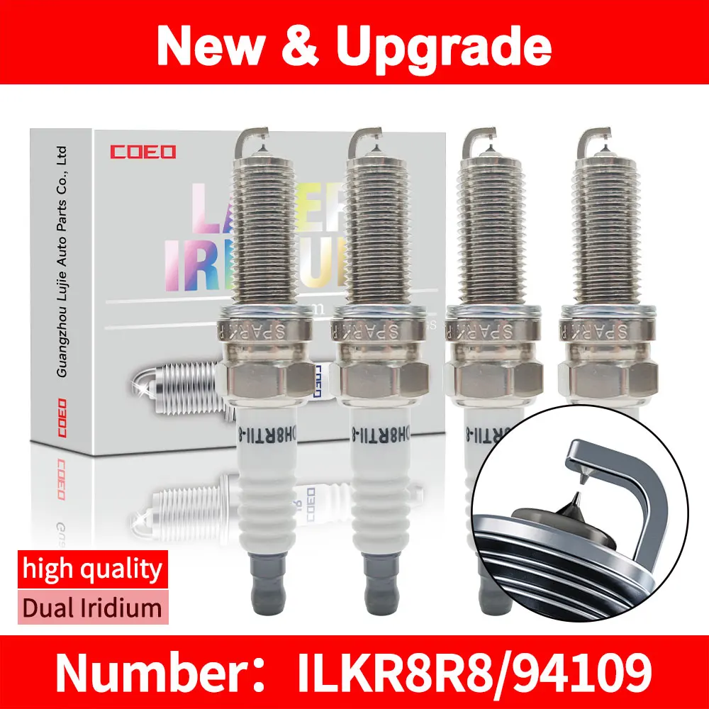 For NGK Dual Iridium Spark Plugs ILKR8R8 94109 for CHANGAN CX70 CS55 CS75 CS85 EADO RAETON LINMA COSMOS X7 For NGK Dual Iridium Spark Plugs ILKR8R8 94109 for CHANGAN CX70 CS55 CS75 CS85 EADO RAETON LINMA COSMOS X7