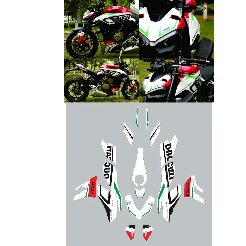 For Ducati Streetfighter V4 V4S Full car version decals, pull flowers The whole car is decorated with flowers Plate shell decals