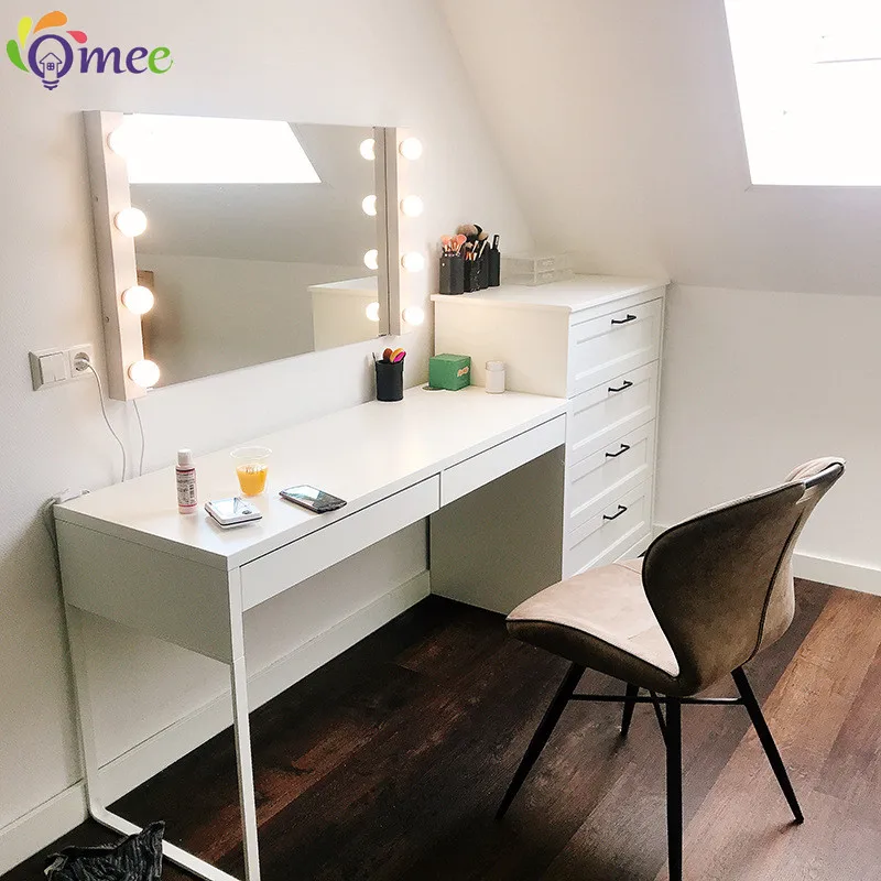 OMEE 3/5 Bulbs LED Mirror Light Dimming Vanity Dressing Table Lamp Cabinet Makeup Lights Around Mirror Wall Lamps Bathroom Decor