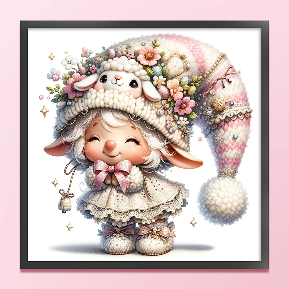 Description Picture 5 of item50*50cm Print Big Ears Elf Cross Stitch Kit Partial Embroidery Eco-cotton Thread 14CT Diamond Embroidery Home Decor