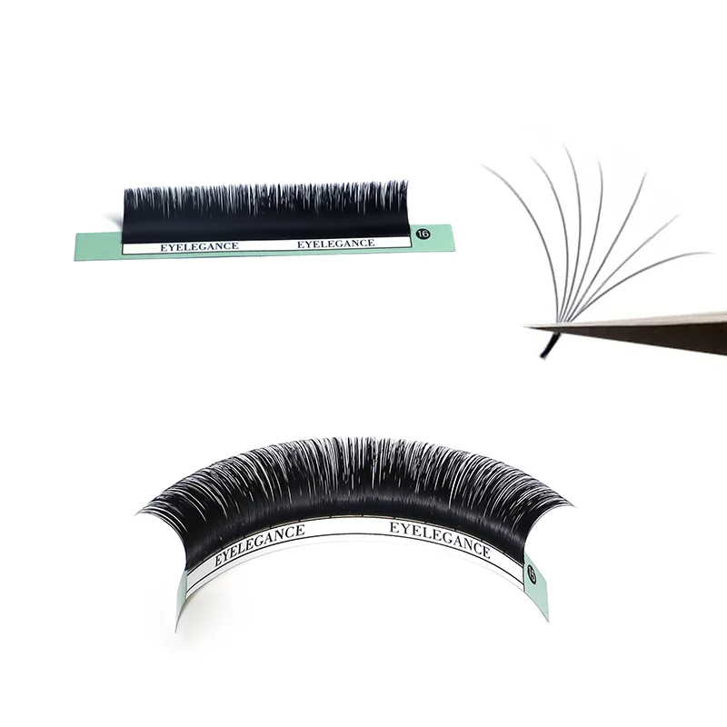 

Накладные ресницы EYELEGANCE 0,05/0,07 мм Easy Fan, ресницы для наращивания с быстрым цветением Easy Fan, натуральные профессиональные ресницы