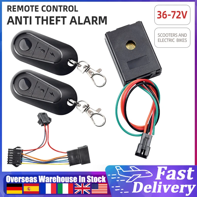 36V72VElectricBikeAlarmEBikeRemoteControlElectricScooterAnti