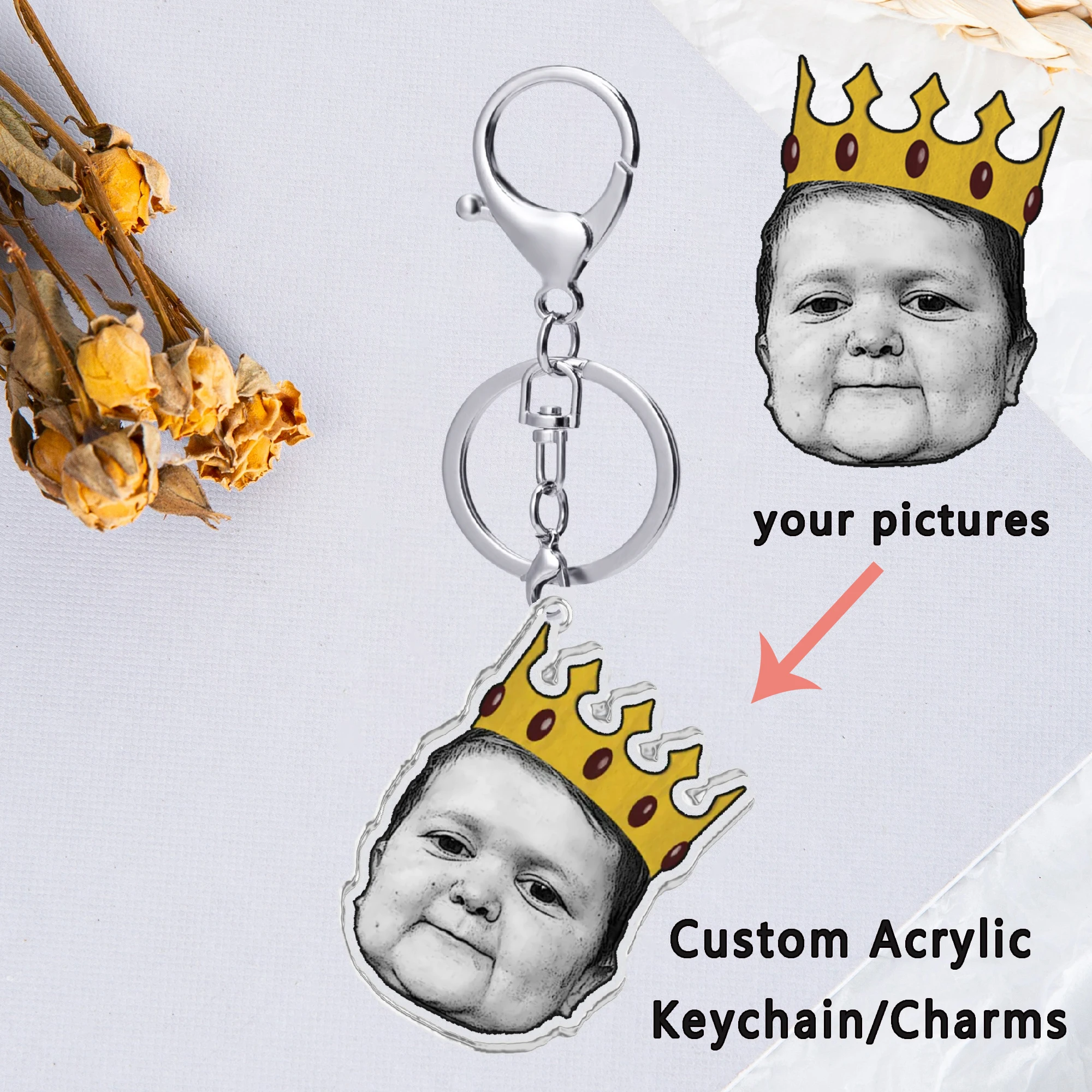 Custom Keychain Acrylic Hasbulla Magomedov Fighting Meme key Chain