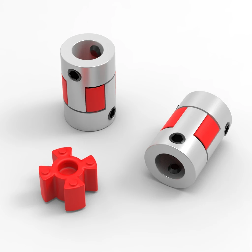 Flexible Coupling Shaft Coupler Shaft Connector XB D14L22 Two Jaws Coupler Aluminium Plum Flexible Shaft Coupling Motor Connector CNC Flexible Couplings 3/3.17/4/5/6/6.35/8mm