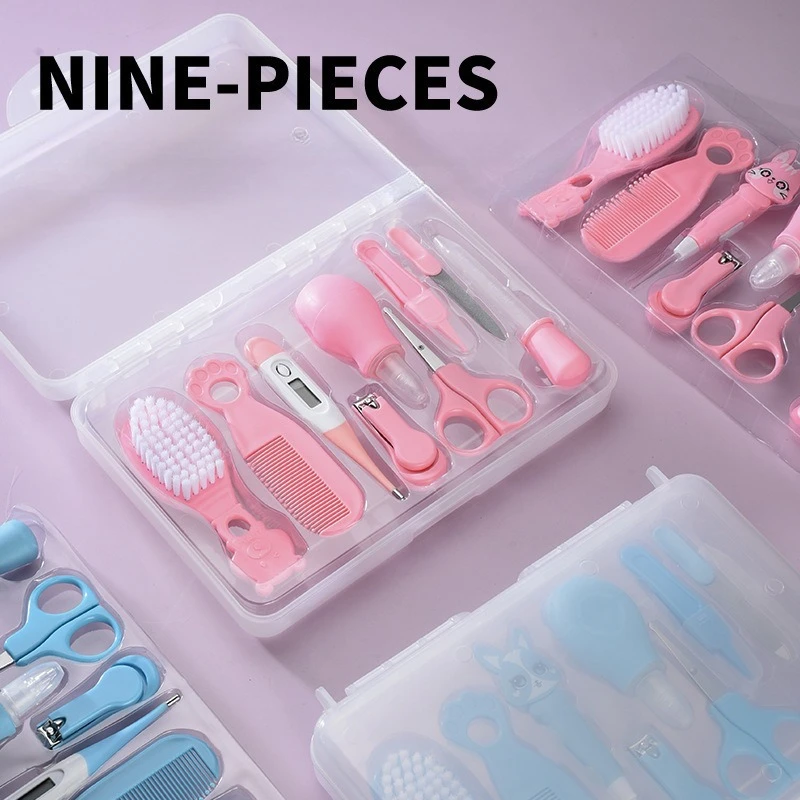 Newborn Care Gift Set Baby Comb Set Nasal Aspirator Nail Clippers Medication Feeding Sets Kids Wash Care Sets Baby Care Tools
