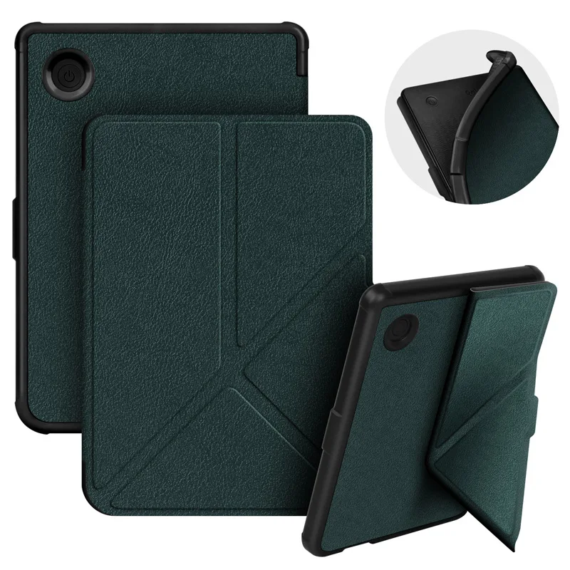 Enhanced Leather Smart Case with Auto Sleep for 6 E-Readers, TPU Back