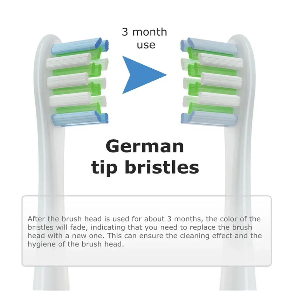 Description Picture 4 of item4/8/12/16 Pcs Replacement Toothbrush Heads For Oclean X/ X PRO/ Z1/ F1/ One/ Air 2/ SE Sonic Electric Toothbrush DuPont Bristle