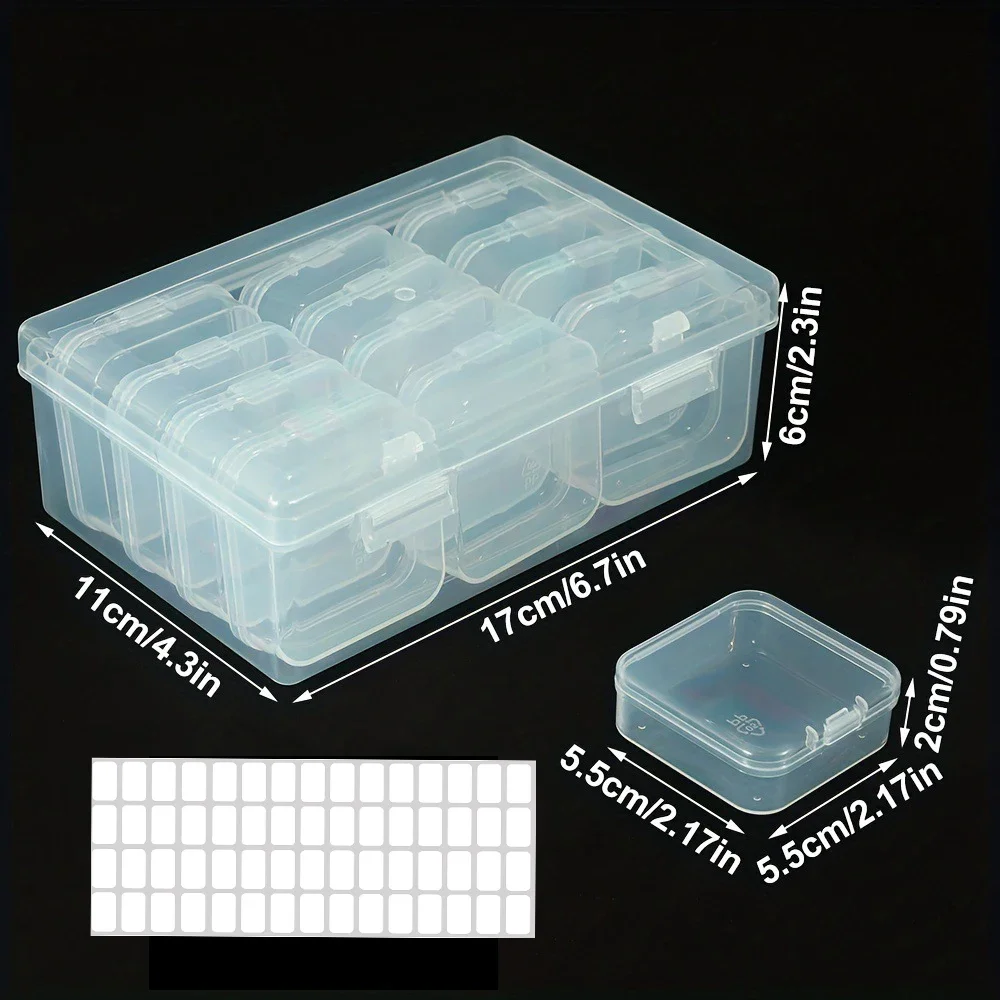 DIY Diamond Painting Embroidery Storage Box Nail Art Jewelry Rhinestone Mosaic Storage Container Multifunctional Box for Storage Box Plastic Storage Box Diamond Painting Storage Box Storage Container