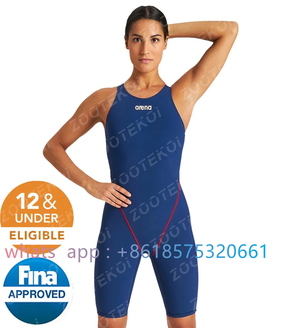 

New Female One-piece Jumpsuit Body Ergonomics Swimsuit Pro Sports Training Swimwear Triathlon Multifunction