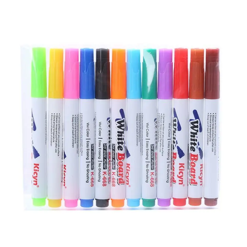 Whiteboard Pens 1 Set Rewritable Whiteboard Stationery Drawing Art Felt-tip Repeated Filling Water-soluble Chalk