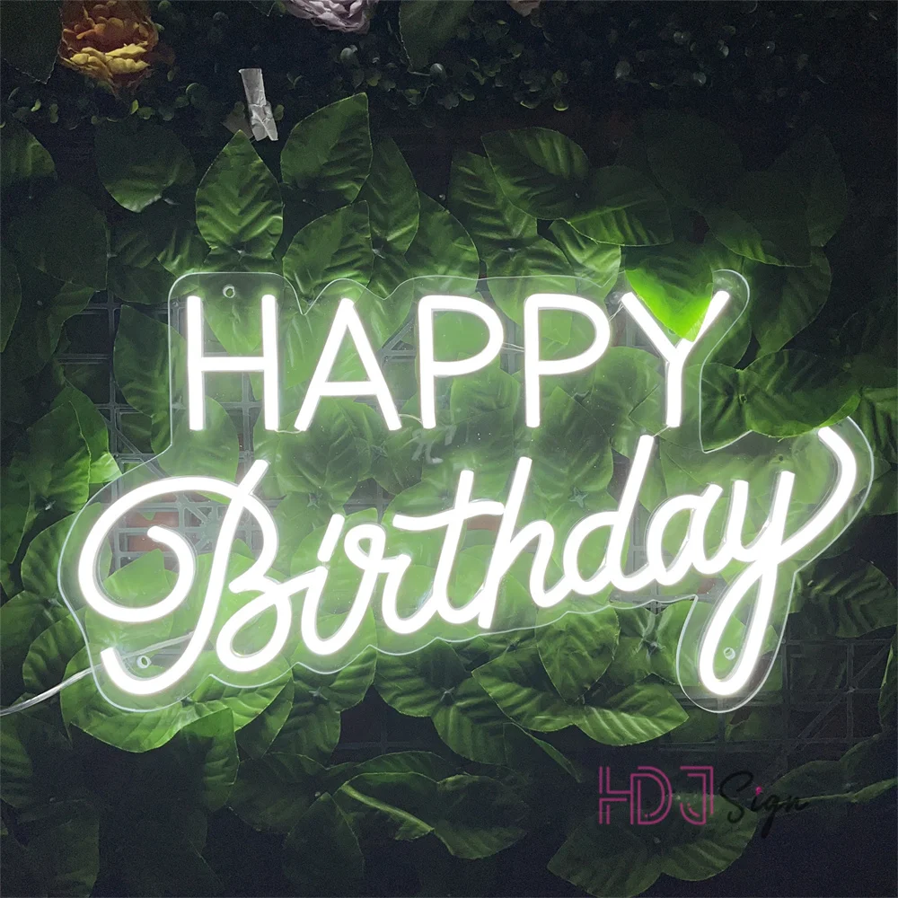 Neon Sign Better Together Happy Birthday Led Neon Light Sign Home Art Wedding Party Decor Oh Baby Lamps Room Wall Decor