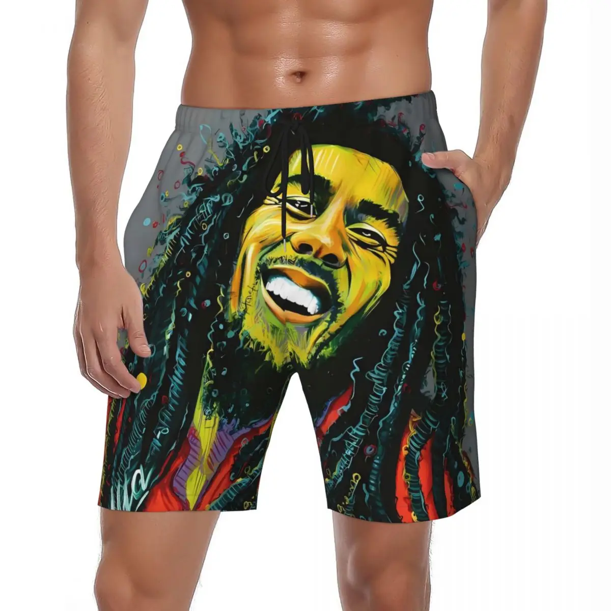 

Летние мужские спортивные шорты B-Bobs M-Marleys, классные пляжные шорты для серфинга, рок-певицы, классические быстросохнущие плавки большого размера
