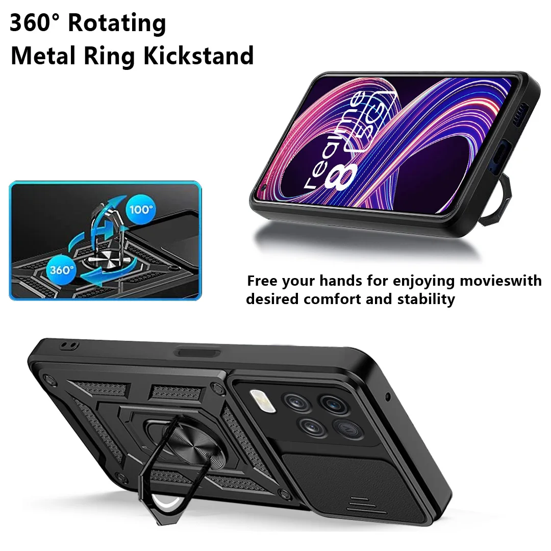 Btstring Cover Per OPPO Find X3 /OPPO Find X3 Pro, Militare Custodia con Stand Supporto Bumper Antiurto Case, TPU+PC Dual Layer Custodia- blu