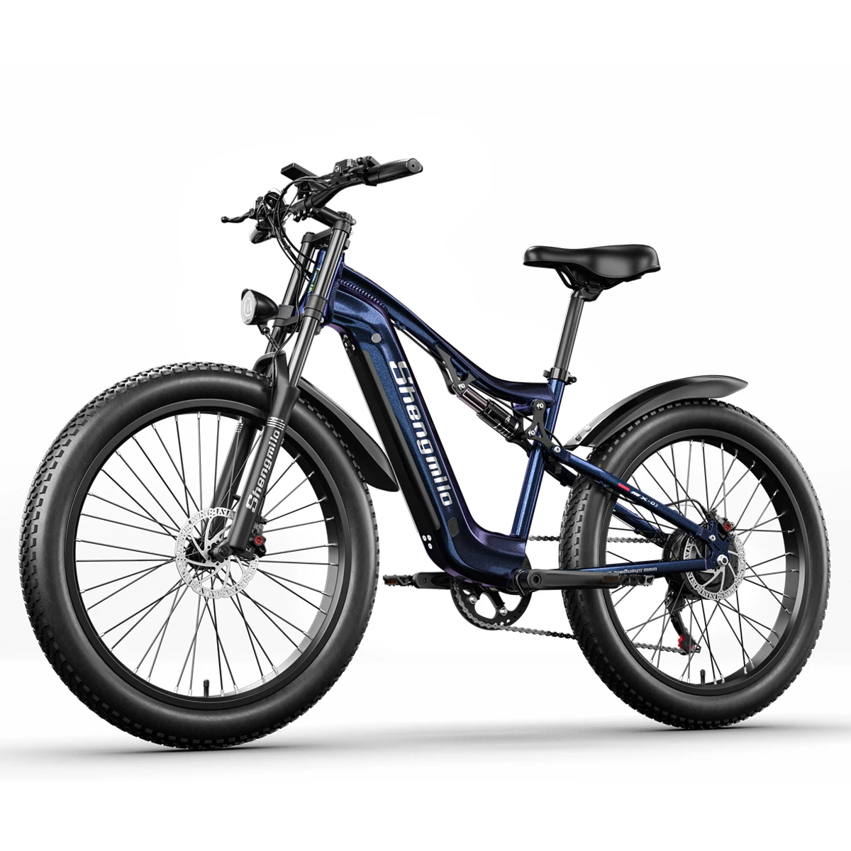 Shengmilo-MX03 1000W48V17AH 26*3.0-inch tire electric bicycle dual suspension color instrument all-terrain riding