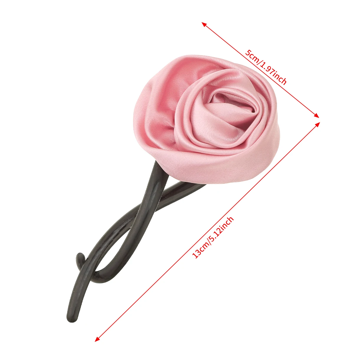 Rose Flower Twist Clip For Women Hawaii Romantic Wedding Hairpin Hair Clip Ladies Party Ponytail Headwear Hair Accessories