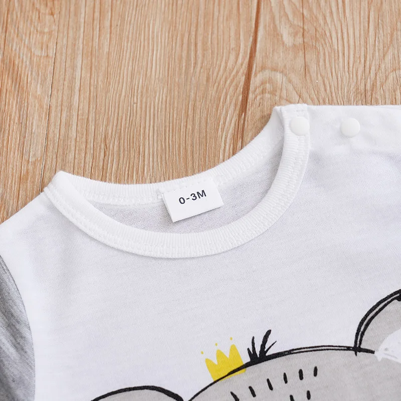 Baby Bodysuit Boys Girls Cartoon Kaola Print Short Sleeve