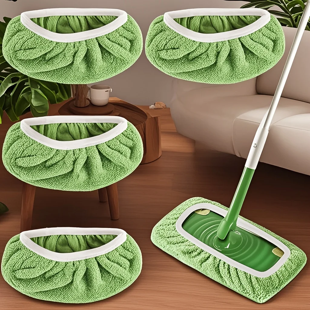Reusable Ultra Fine Fiber Mop Replacement Pads Super Water Absorbent Lint Free Strong Adhesion Fit Standard Mops 6