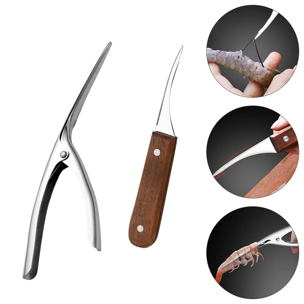 

Stainless Steel Shrimp Peelers Shrimp Deveiners Prawn Cleaning Tool Cutter Cleaning Shrimp Line Seafood Tool