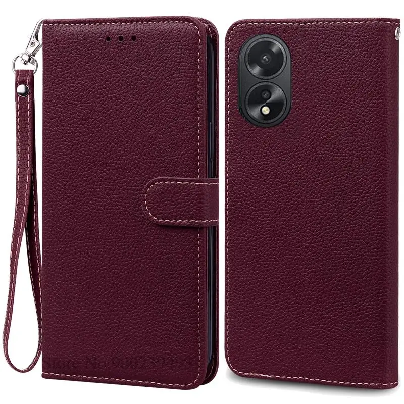 Leather Flip Wallet Phone Case with Silicone Cover - Elegant Design