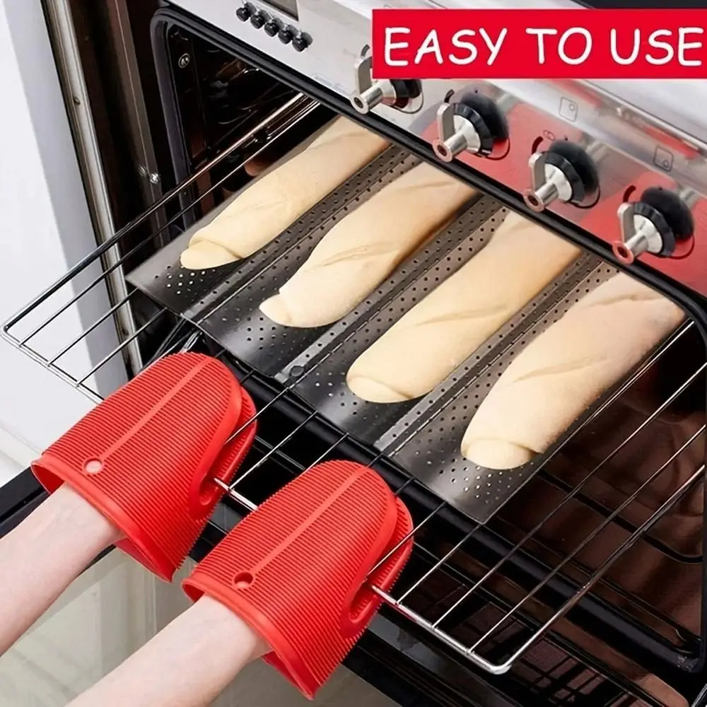 New Nonstick Baguette Baking Tray Waves Bakeware French Bread Baking Pan Baking Tool 2/4 Grooves Baguette Pan