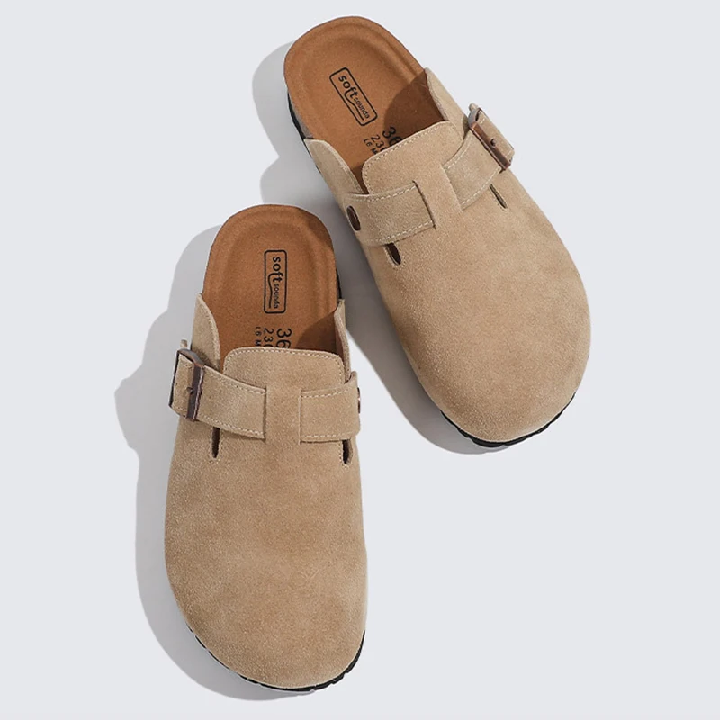 

Slippers For Woman 2024 Top Quality Classic Tip Binding Comfortable Natural Cow Leather Slippers