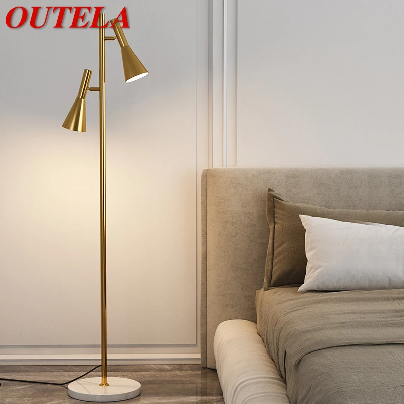 

OUTELA Nordic Floor Lamp Modern Family Iiving Room Bedroom Angle Aadjustment LED Creativity Standing Lightight