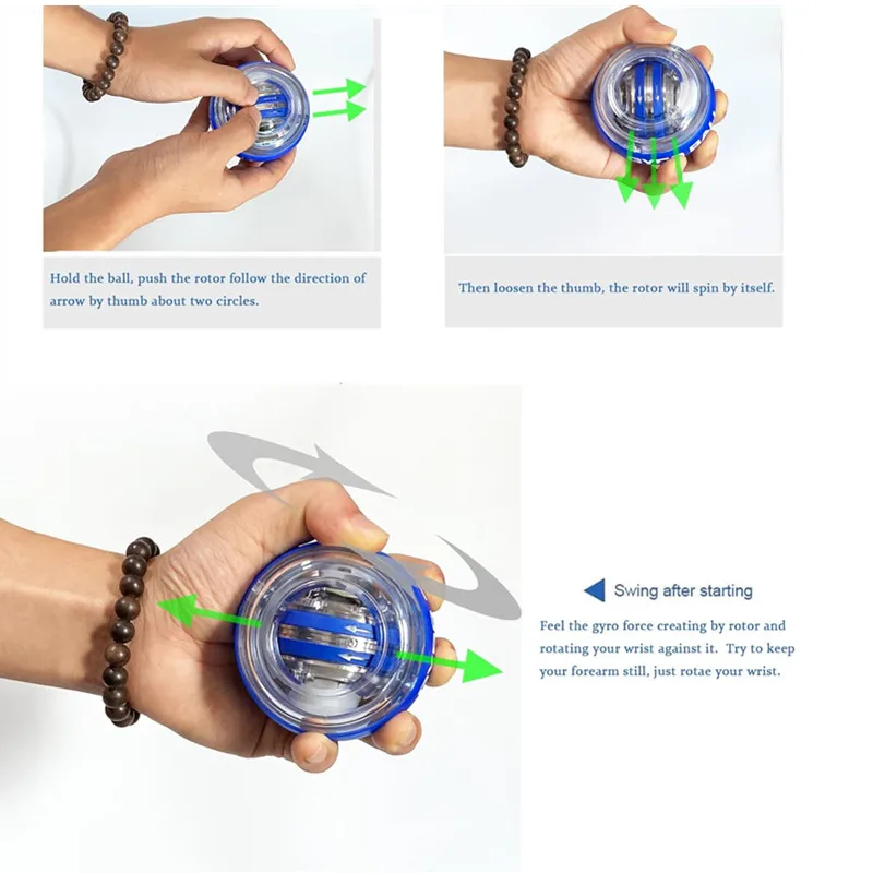 Gyroscopic Power Trainball Autostart Range Gyro Power Wrist Ball with LED Lights Arm Hand Muscle Force Trainer Fitness Equipment gyro ball,gyro wrist ball,power ball