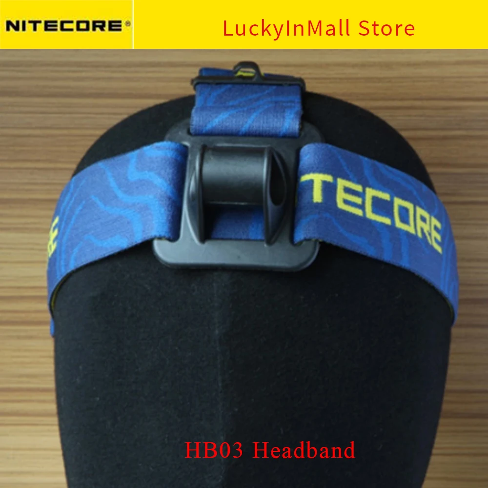 

2023 NITECORE HB03 Flashlight band Elastic Anti-slip Nylon Strap Belt with 3 Adjustable Torch Positioning Loop lamp