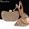 Queena Yan High-end Matching Women's Shoes with Diamond Hard Box Bag Popular in Nigeria Party Women's High Heels 1
