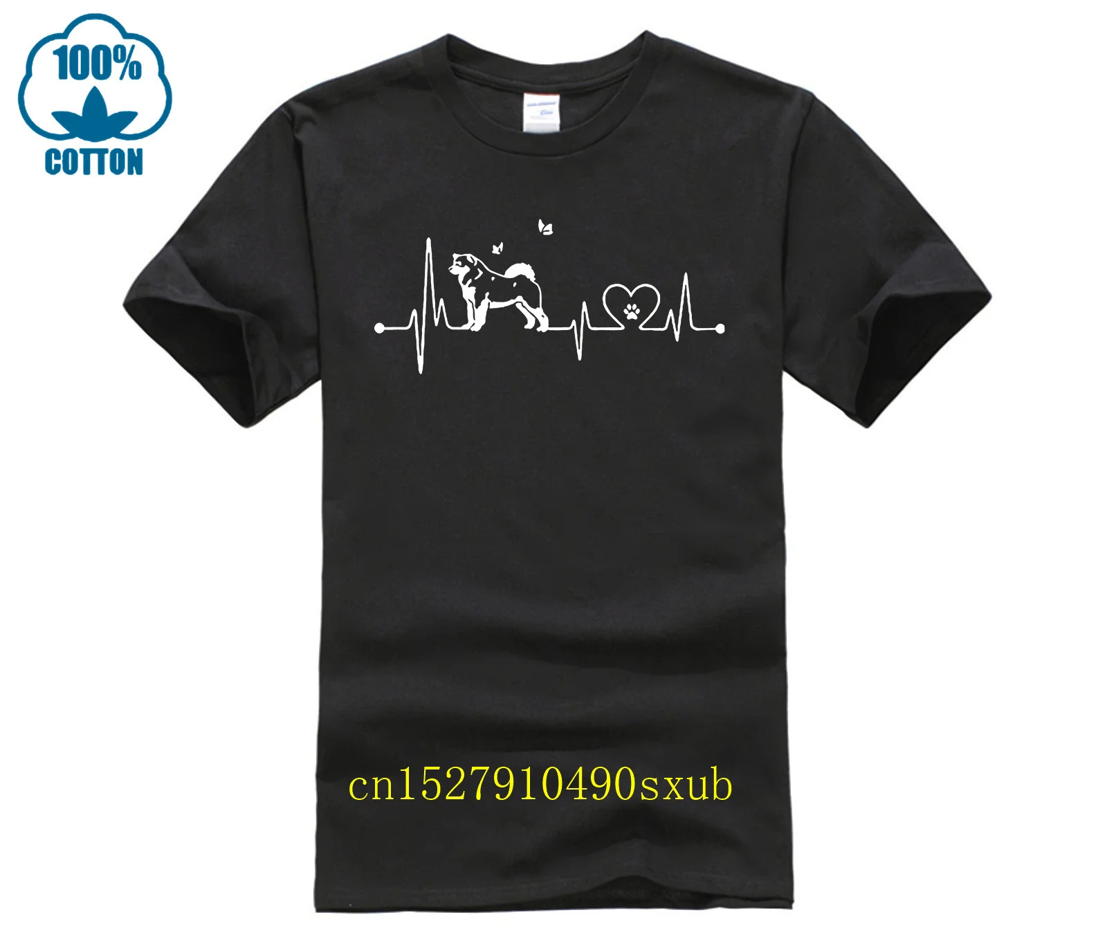 Maglietta Dell'Alaska Malamute Love Heartbeat Per Donna