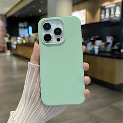 Premium Liquid Silicone Phone Case with Box Cover - iPhone 13 (Pistachio)