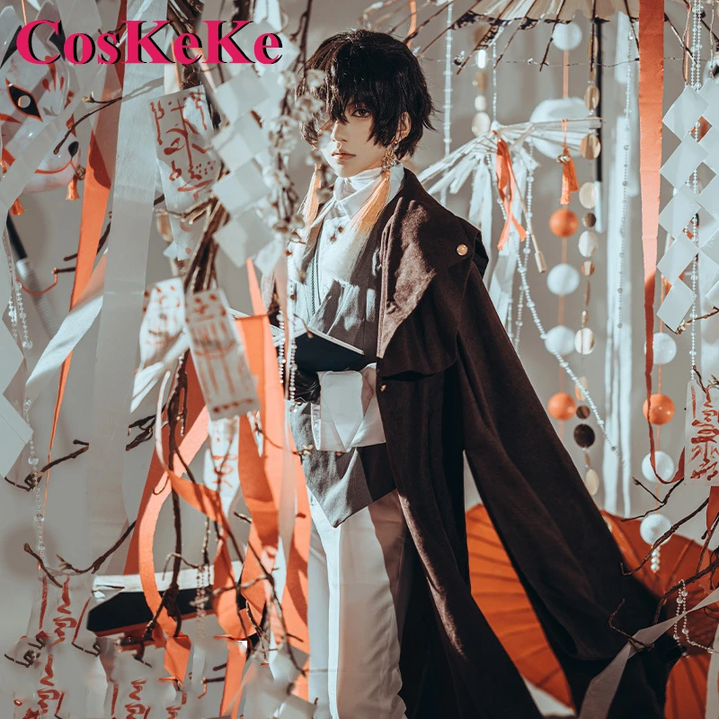 

CosKeKe Dazai Osamu Cosplay Anime Stray Dogs Costume Fashion Handsome Warrior Uniform Halloween Party Role Play Clothing S-XL