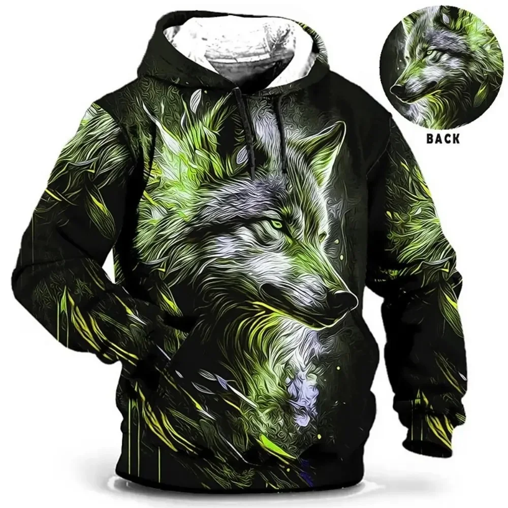 thumbnail image 1 of Sudaderas de moda para hombre, pulóveres casuales, patrón impreso en 3D, sudadera con capucha de tigre y lobo para hombre, ropa de calle de gran tamaño, ropa de otoño para hombre, 1 of 5