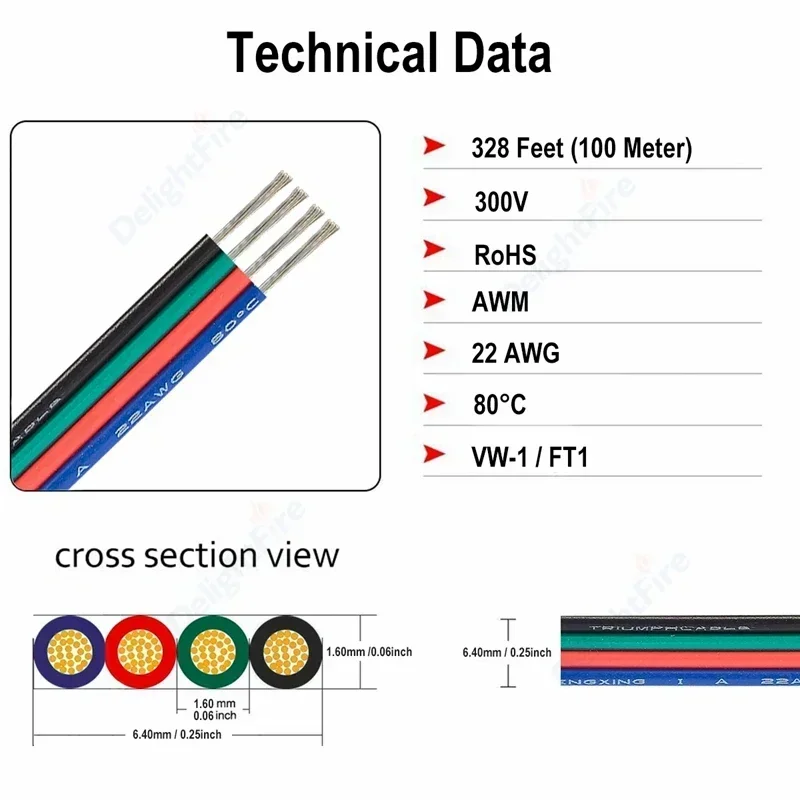 LED 스트립 조명용 전선 LED 케이블, RGB RGBW RGBWW WS2812B 용 JST 연장 커넥터 케이블, 2 핀, 3 핀, 4 핀, 5 핀, 6 핀, 5-100m, 5 V, 12 V, 24V