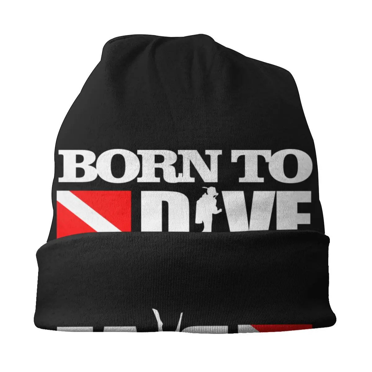 Born To Dive Skullies-gorros de invierno para hombre y mujer, gorro de punto cálido, Unisex, gorros sombreros de buceo