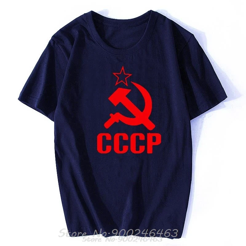 Neue Baumwolle CCCP Brief Muster männer T-shirt Mode Kurzarm Oansatz Top männer Top Übergroßen Tees Männer Kleidung – Detail 5