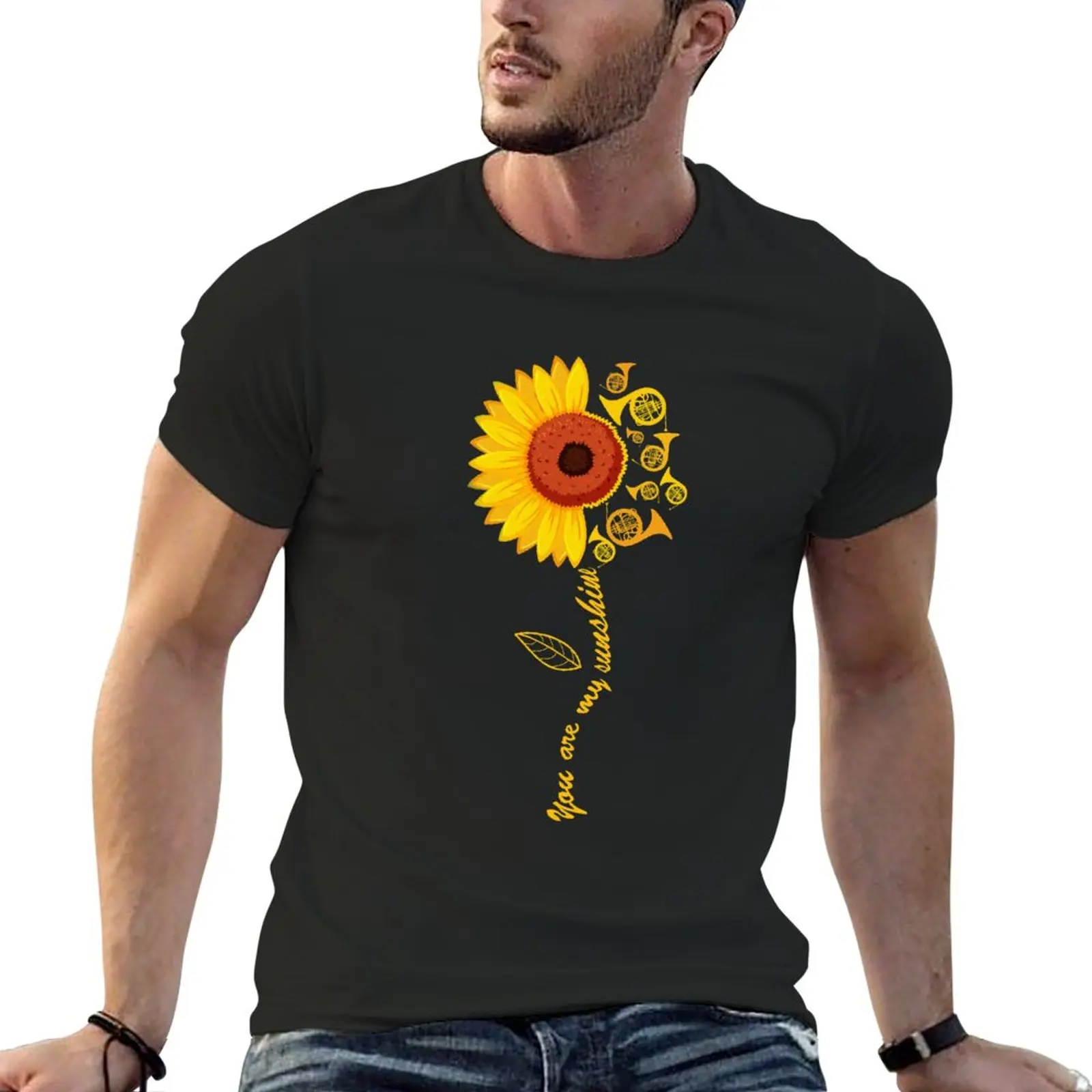 

New Funny French horn T-Shirt Oversized t-shirt Aesthetic clothing men clothings