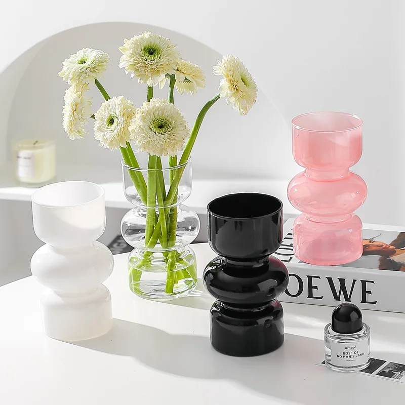European Minimalist Glass Vase Living Room Decoration and Ornaments Retro Vase Hydroponic Glass Vase Flower Arrangement 3