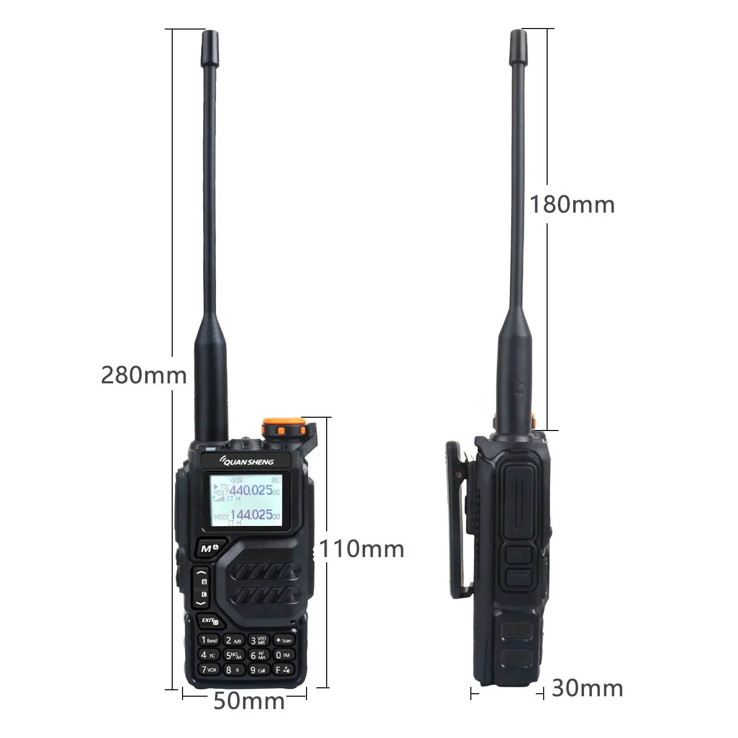 Enhanced Multi-Band Walkie Talkie with DTMF, VOX, FM, and Air Band Capabilities