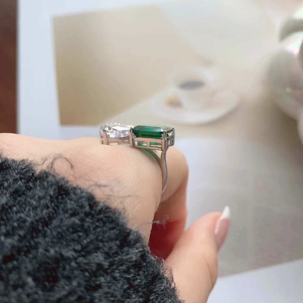 High Selling Jewelry 925 Silver Open Adjustment Zircon Ring for Women