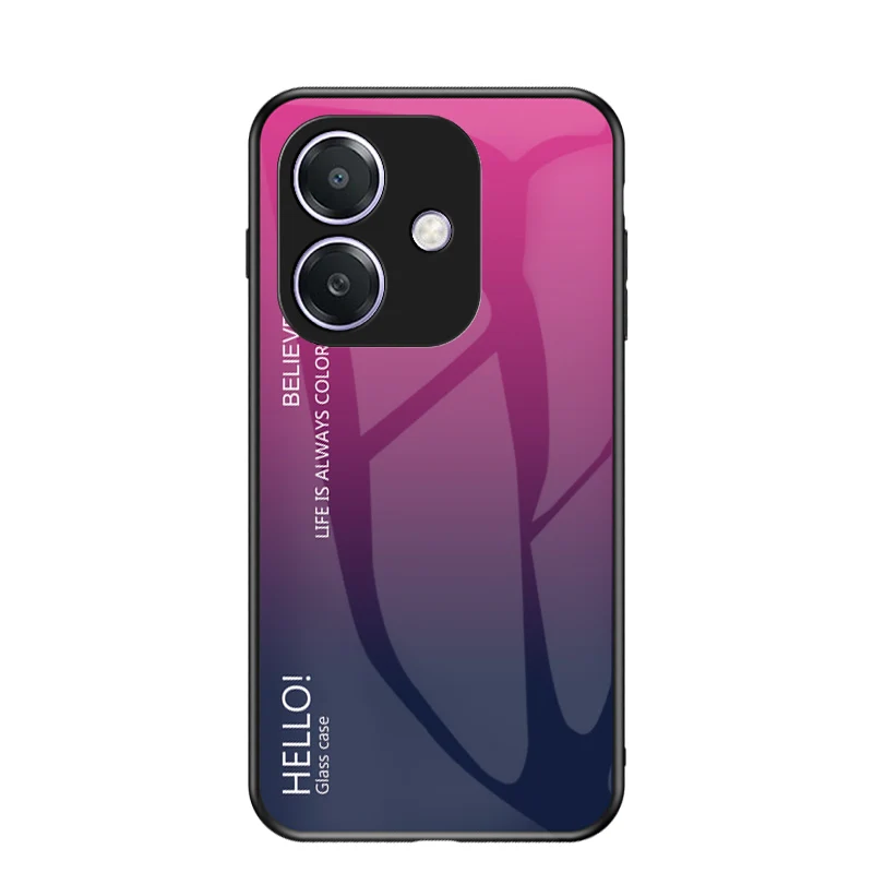 Gradient Tempered Glass Smartphone Case - Durable Protective Cover