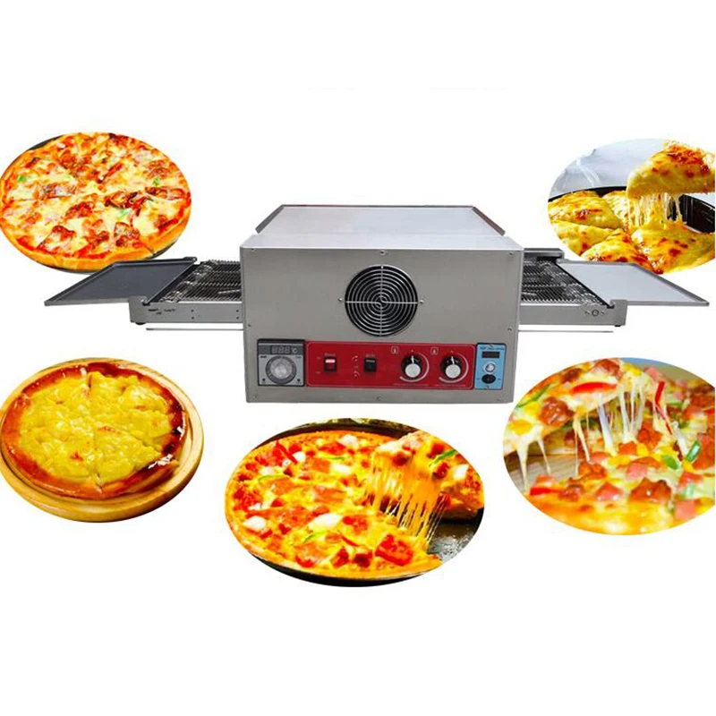 Electric Conveyor Pizza Oven Commercial 12 Inch Pizza Oven 220V Large Dispenser Cake Bread Pizza Making Machine