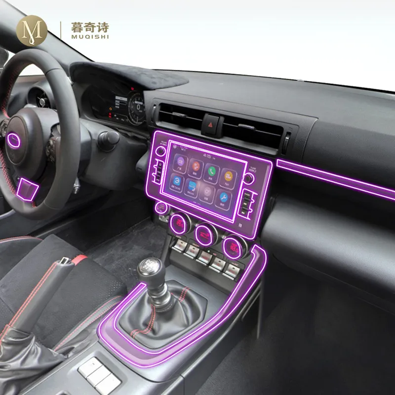 

Для SUBARU BRZ 2021-2023Car пленка для салона приборная панель пианино центральная консоль переключения против царапин прозрачный ТПУ PPF Пленка Установка