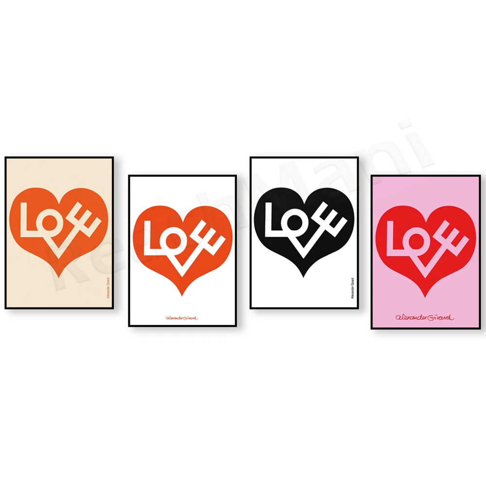 Alexander Girard Love Heartウッドプレート 316: ALEXANDER GIRARD, International Love Heart fabric