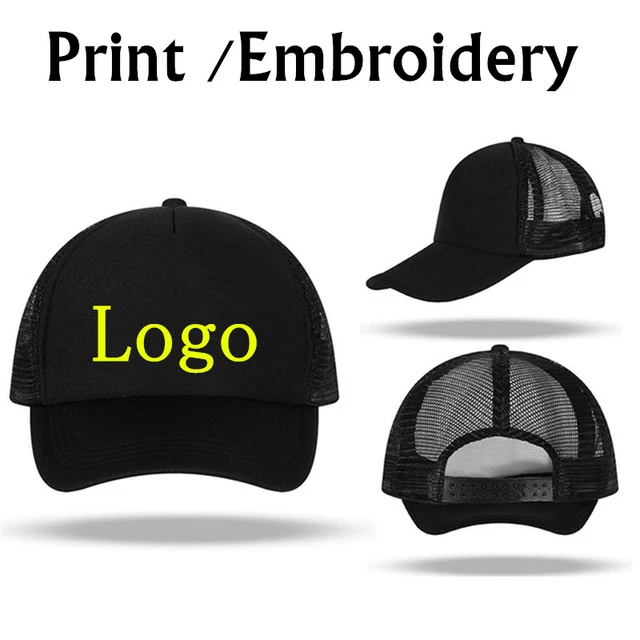 SLECKTON Custom LOGO Embroidery Mesh Cap Baseball Cap for Men and